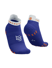 Compressport Unisex's Pro Racing Socks v4.0 Run Low - Dazz Blue/White