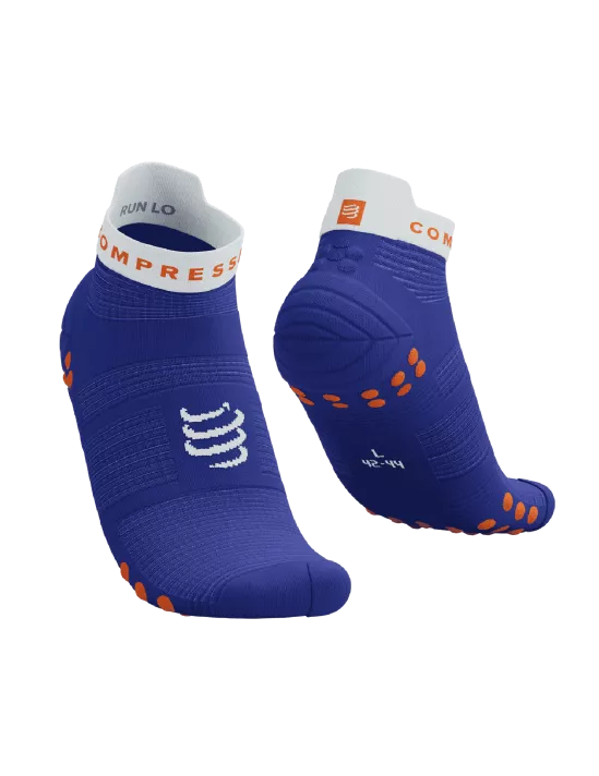 Compressport Unisex's Pro Racing Socks v4.0 Run Low - Dazz Blue/White