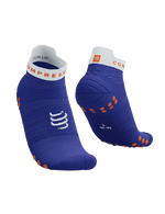 Compressport Unisex's Pro Racing Socks v4.0 Run Low - Dazz Blue/White