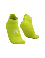 Compressport Unisex's Pro Racing Socks v4.0 Run Low - Green Sheen/White