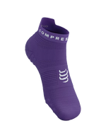 Compressport Unisex's Pro Racing Socks v4.0 Run Low - Royal Lilac/White