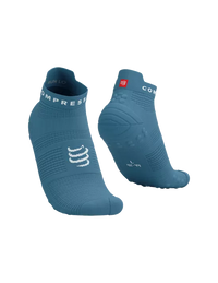 Compressport Unisex's Pro Racing Socks v4.0 Run Low - Niagara Blue/White