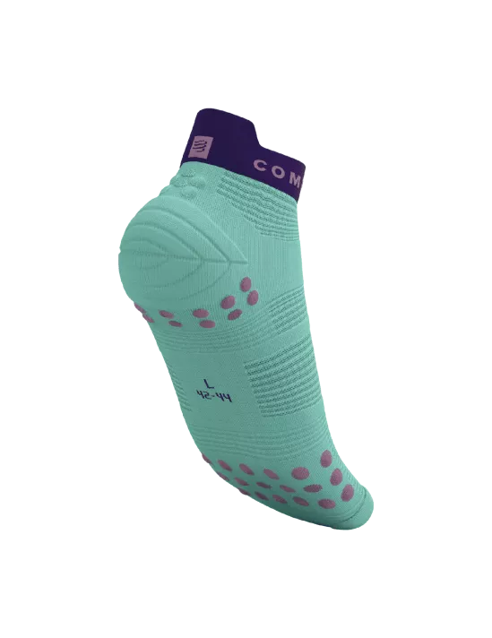 Compressport Unisex's Pro Racing Socks v4.0 Run Low - Shell Blue/Purple