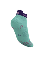 Compressport Unisex's Pro Racing Socks v4.0 Run Low - Shell Blue/Purple