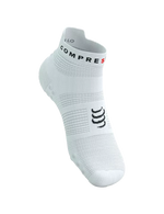 Compressport Unisex's Pro Racing Socks v4.0 Run Low - White/Black