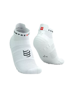 Compressport Unisex's Pro Racing Socks v4.0 Run Low - White/Black