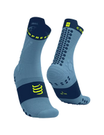 Compressport Unisex's Pro Racing Socks v4.0 Trail - Denim/Poseidon