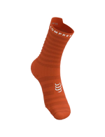 Compressport Unisex's Pro Racing Socks v4.0 Ultralight Run High - Fire/White