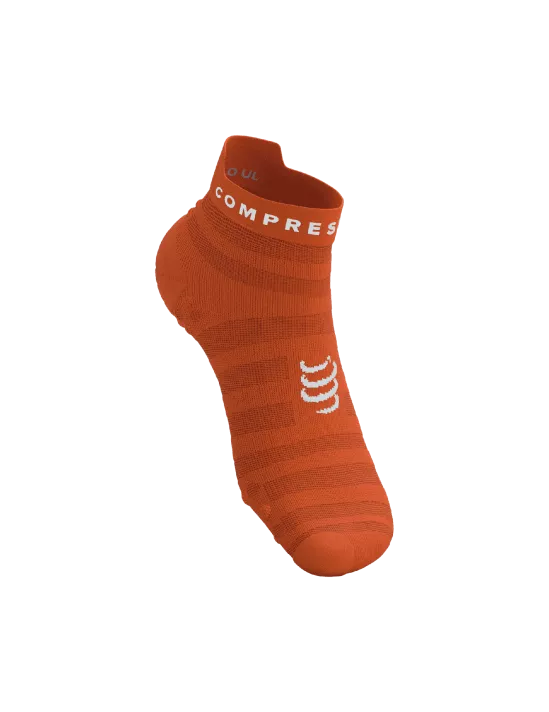 Compressport Unisex's Pro Racing Socks v4.0 Ultralight Run Low - Fire/White