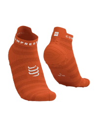 Compressport Unisex's Pro Racing Socks v4.0 Ultralight Run Low - Fire/White