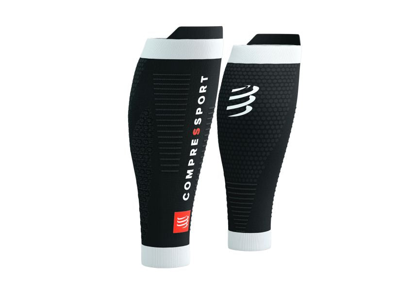 Compressport Unisex's R2 3.0 Calf Sleeve - Black/White