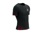 Compressport Men's Racing SS Tshirt - Black/High Risk Red