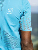 Compressport Men's Racing SS Tshirt - Mosaic Blue/Magnet
