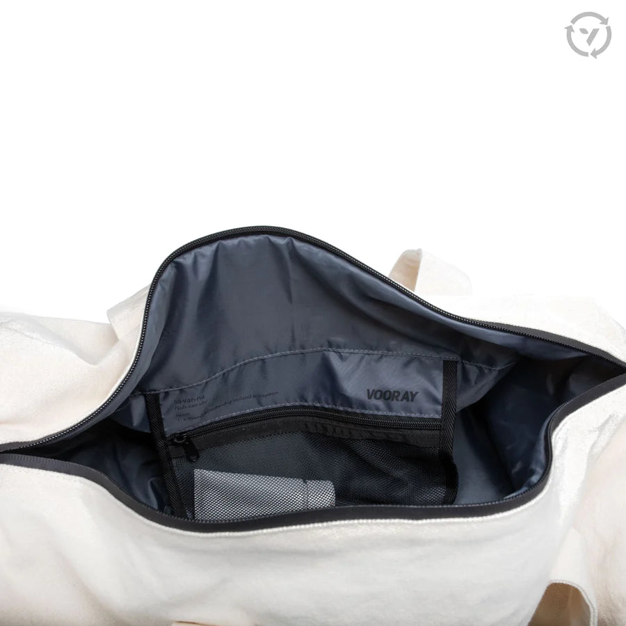VOORAY Savanna Weekender Duffel - Natural Cotton