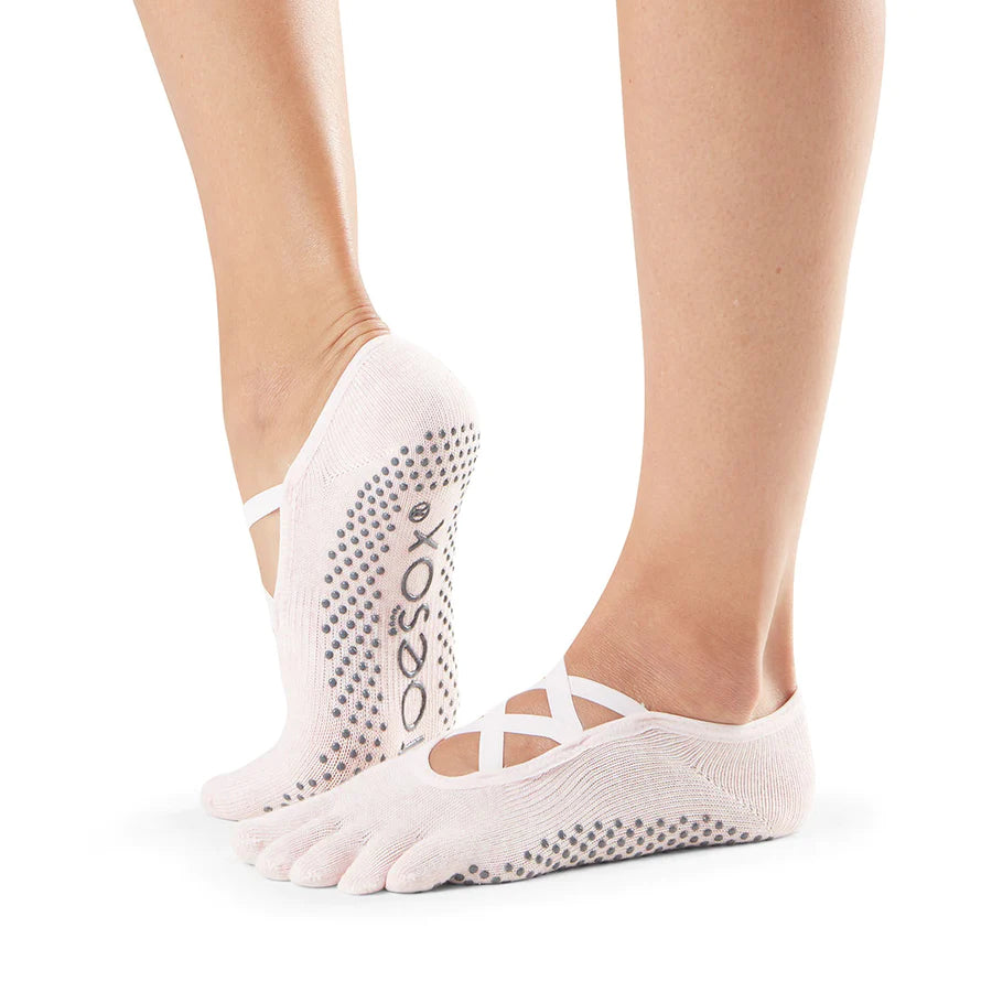 TOESOX Full Toe Elle Grip Socks - Ballet Pink