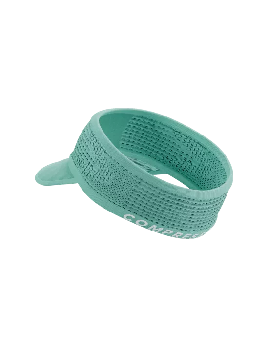Compressport Unisex's Spiderweb Headband On/Off - Eggshell Blue/White