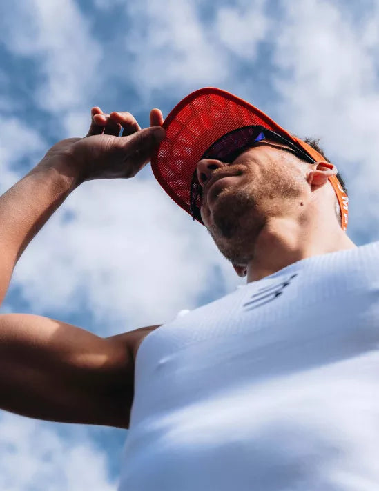 Compressport Spiderweb Ultralight Visor - Core Red/White