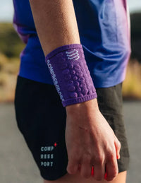 Compressport Unisex's Sweatbands 3D.Dots - Royal Lilac/White