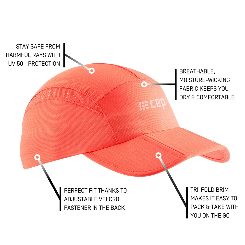 CEP Unisex's Running Cap - Coral/Coral