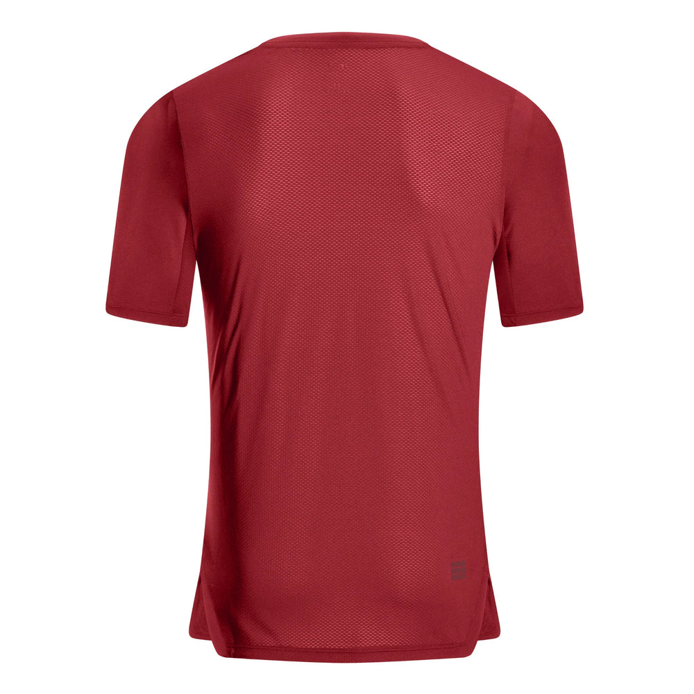 CEP Men's The Run Shirt Round Neck Short Sleeve v5 - Dark Red