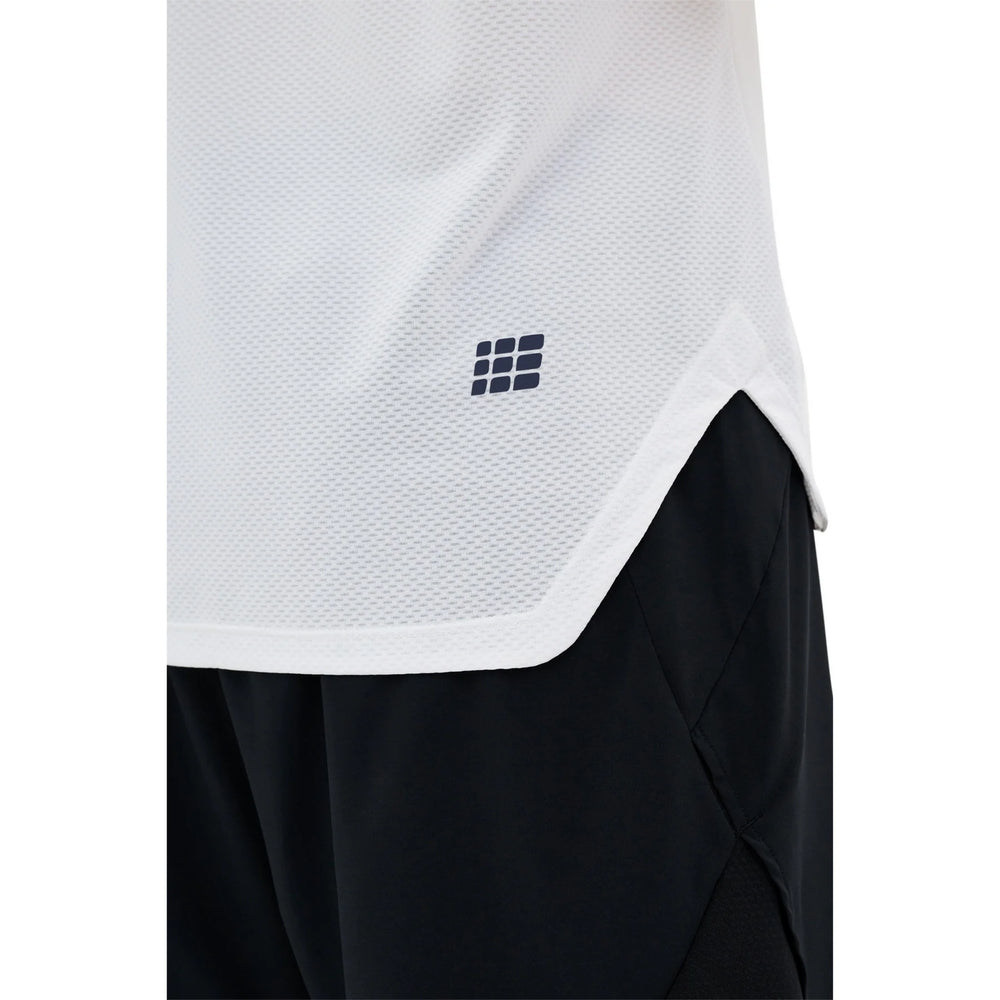 CEP Men's The Run Shirt Round Neck Short Sleeve v5 - White/Geometrics