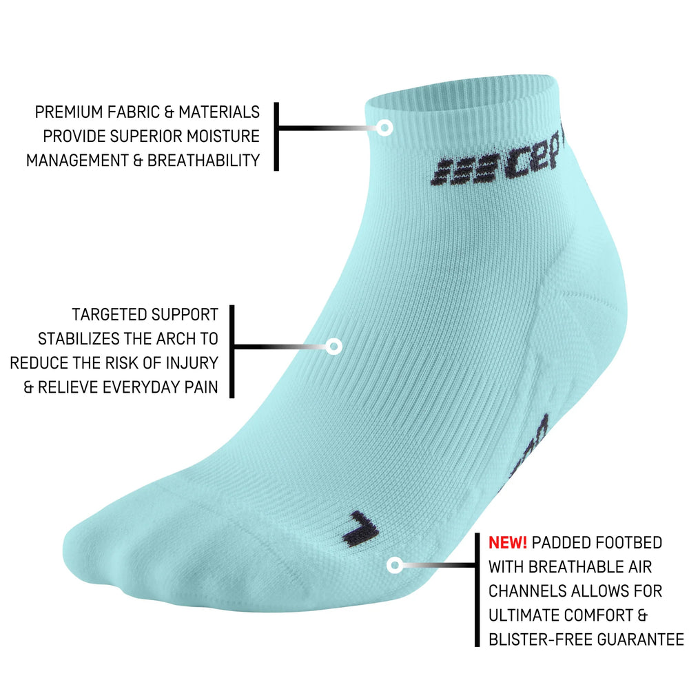 CEP Women's The Run Socks Low Cut v4 - Light Blue