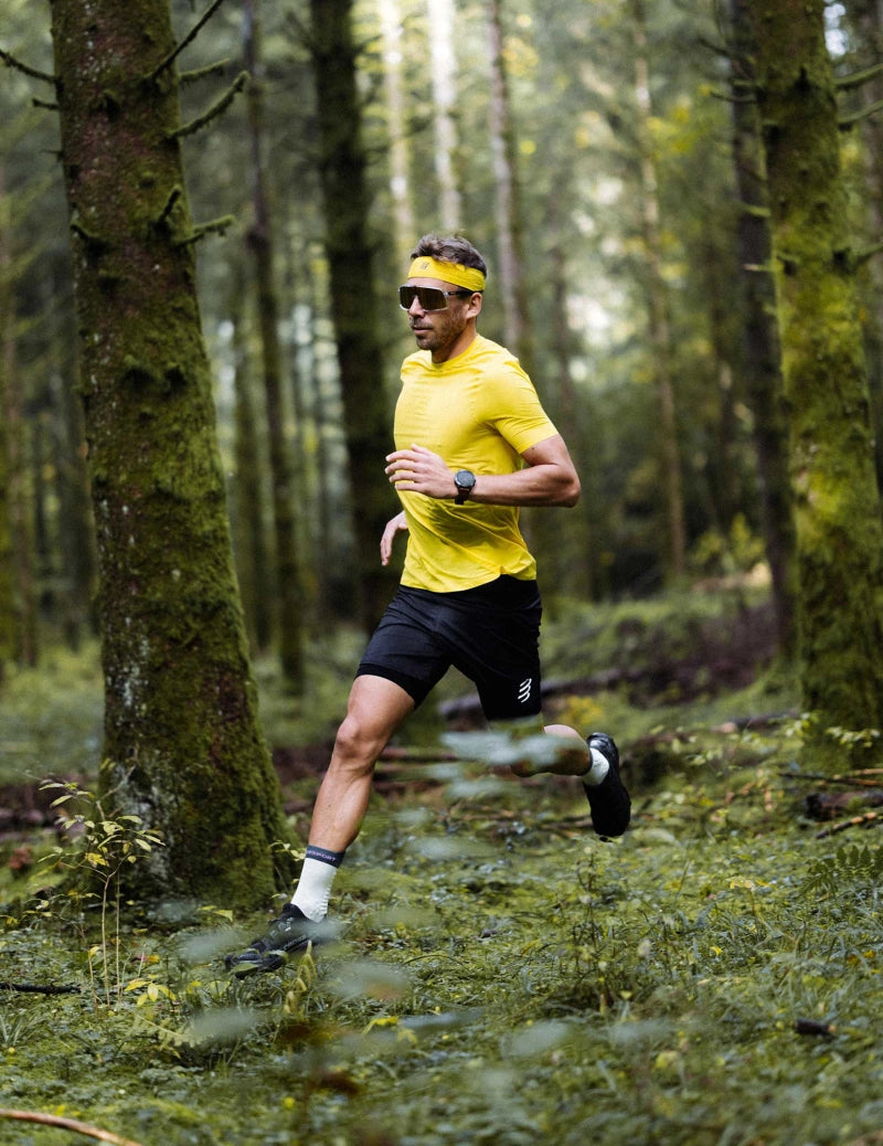 Compressport Unisex's Thin Headband On/Off - Ceylon Yellow