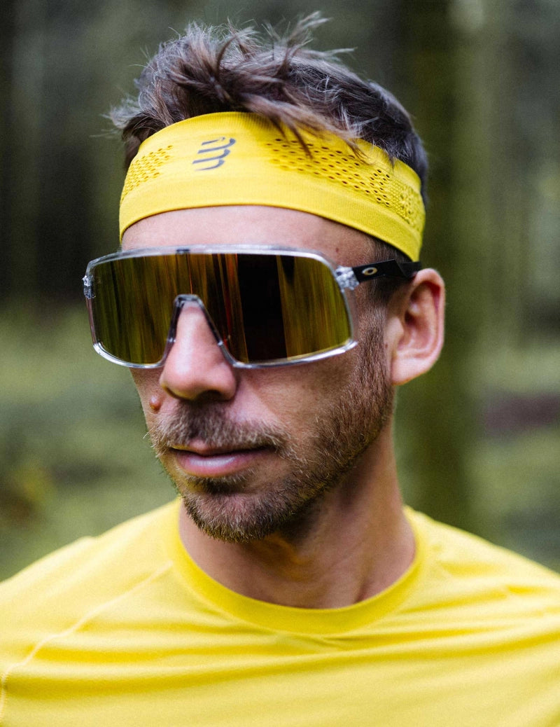Compressport Unisex's Thin Headband On/Off - Ceylon Yellow