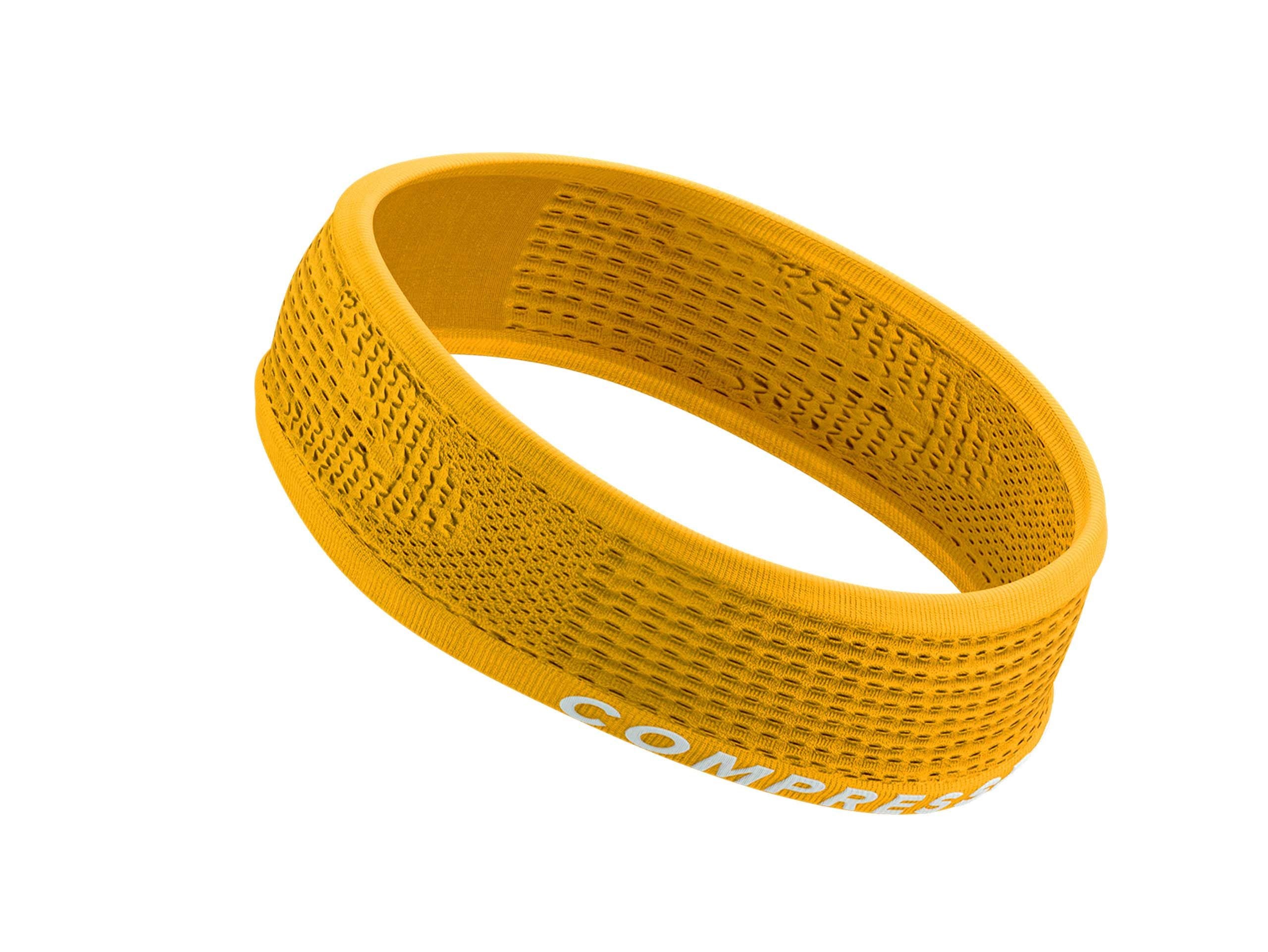Compressport Unisex's Thin Headband On/Off - Citrus