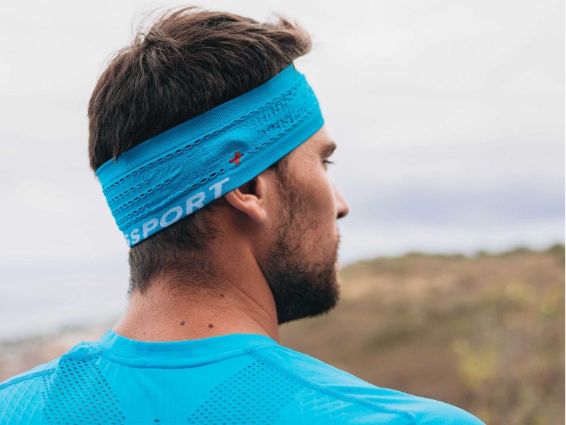 Compressport Unisex Thin Headband ON/OFF - Hawaiian Ocean