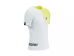 Compessport Men's Training SS Tshirt Swimbikerun 2023 - White/Evening Primerose