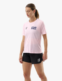 Compressport Women's Training SS Tshirt UTMB 2025 L1 - Roseate