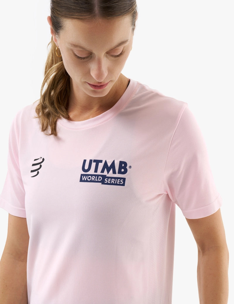 Compressport Women's Training SS Tshirt UTMB 2025 L1 - Roseate