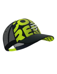 Compressport Unisex's Trucker Cap Flash - Black/Fluo Yellow