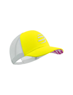 Compressport Unisex's Trucker Cap - White/Safety Yellow/Neon Pink