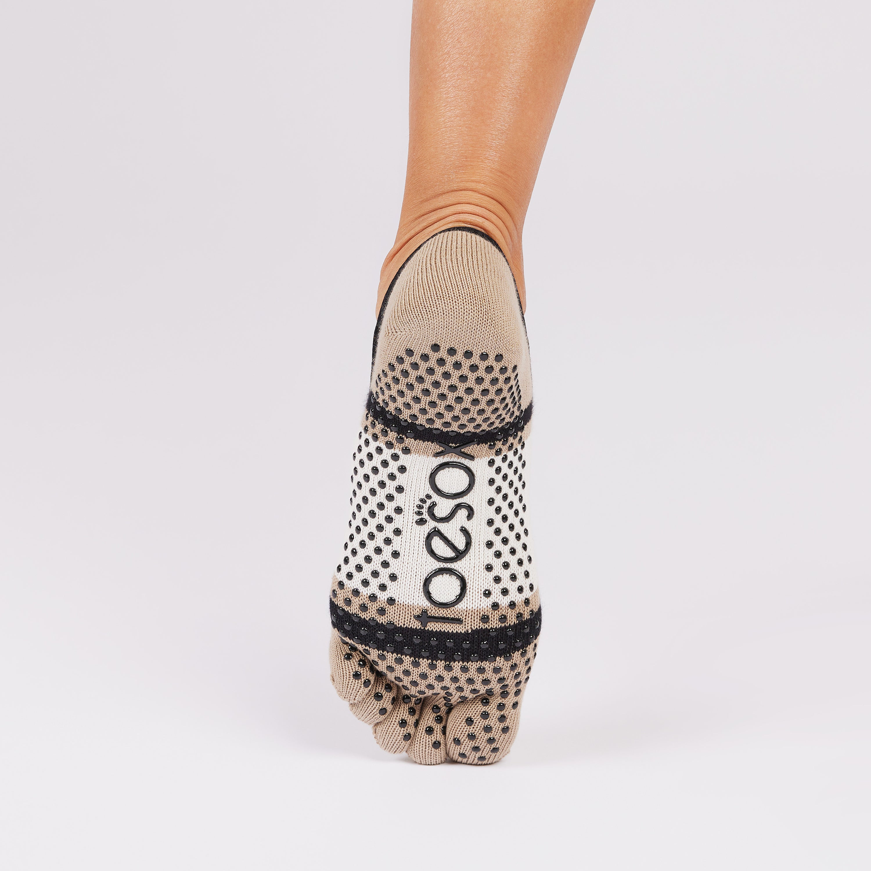 TOESOX Full Toe Elle - Shitake Stripe