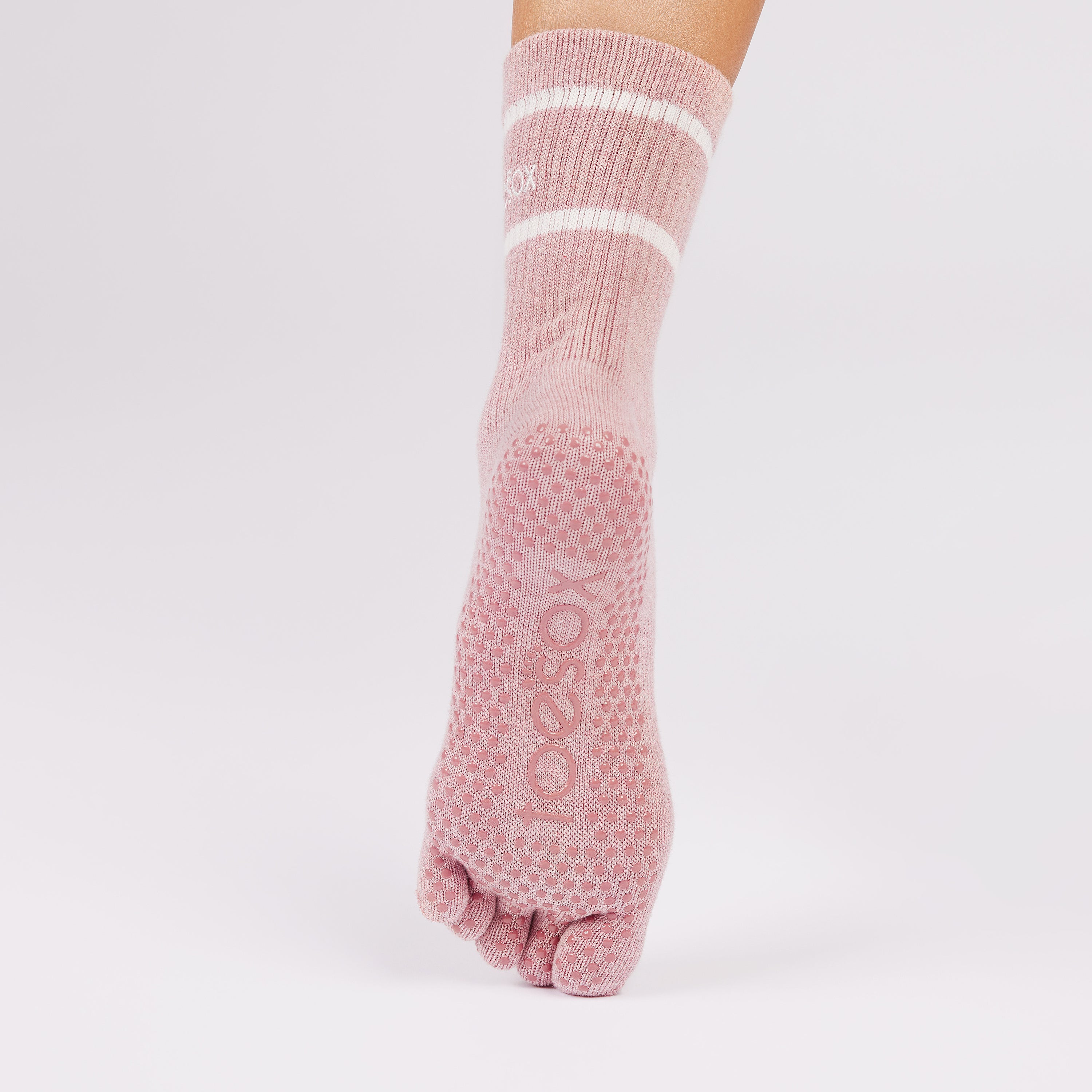 TOESOX Full Toe Crew - Camellia Heather