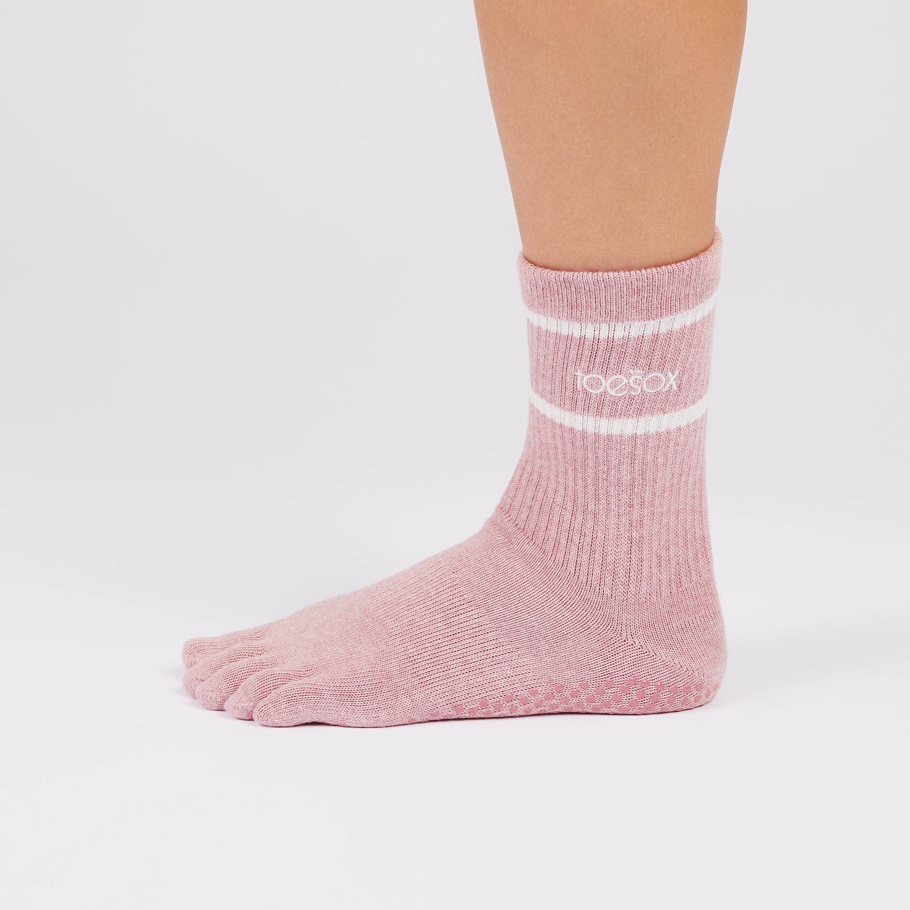 TOESOX Full Toe Crew - Camellia Heather