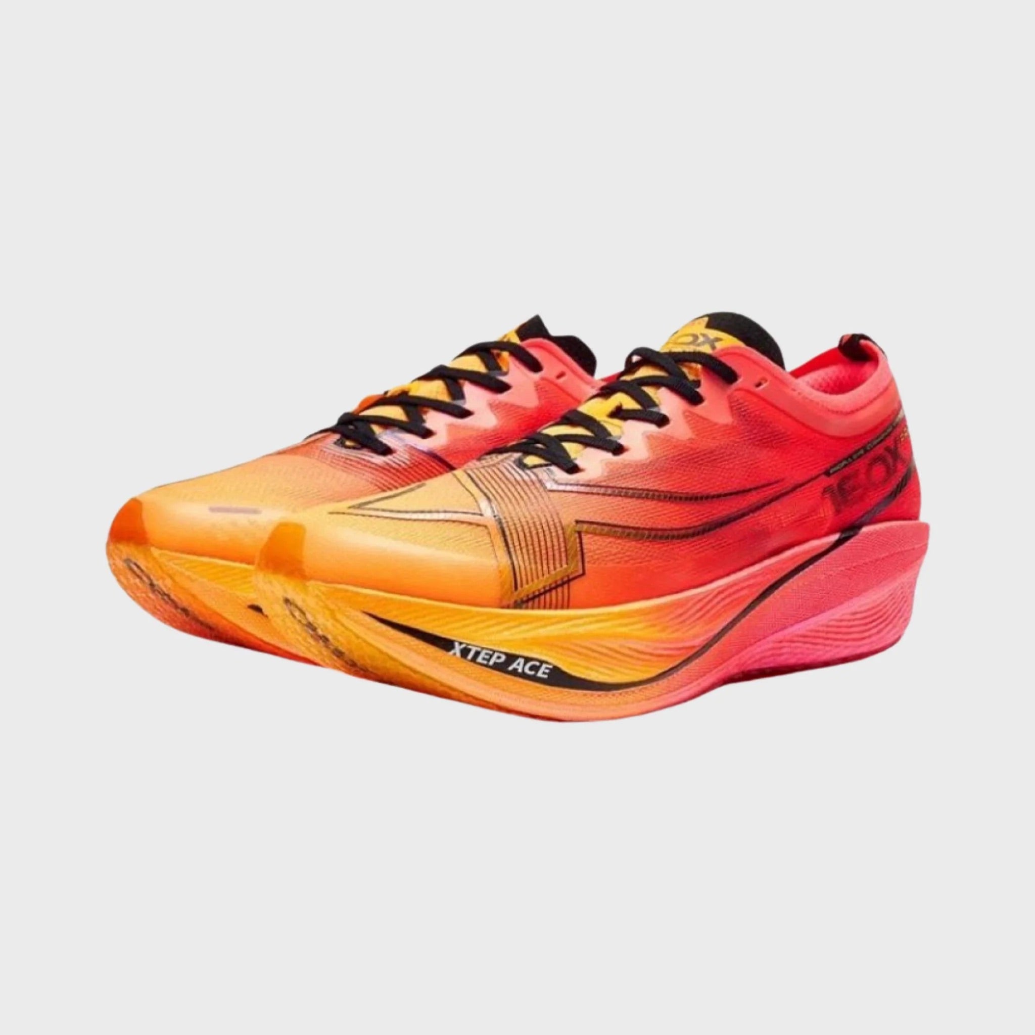 スパイク・シューズ Xtep 160x 5.0 Xtep Men's 160X 5.0 Pro - Fluorescent Apricot Orange/Laser Red