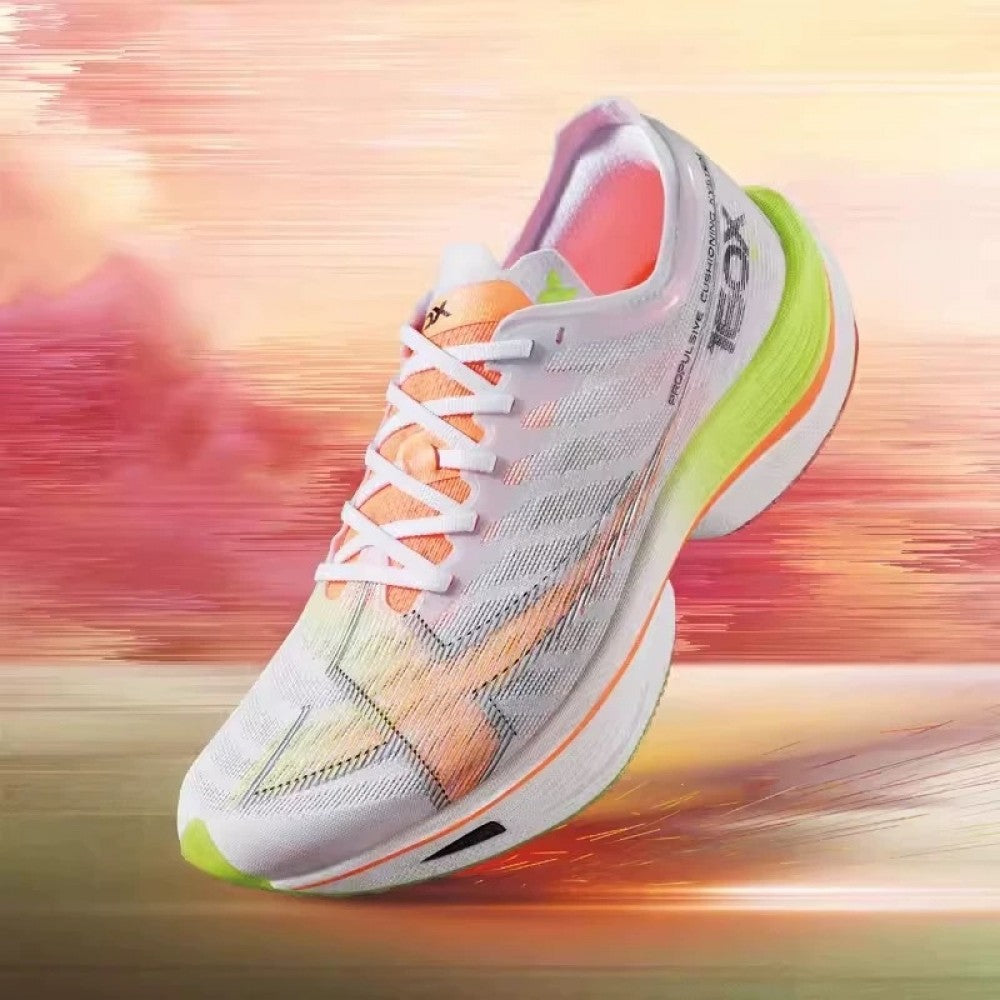 Xtep Men's 160X 5.0 - New White/Ghost Green/Fluorescent Soft Orange