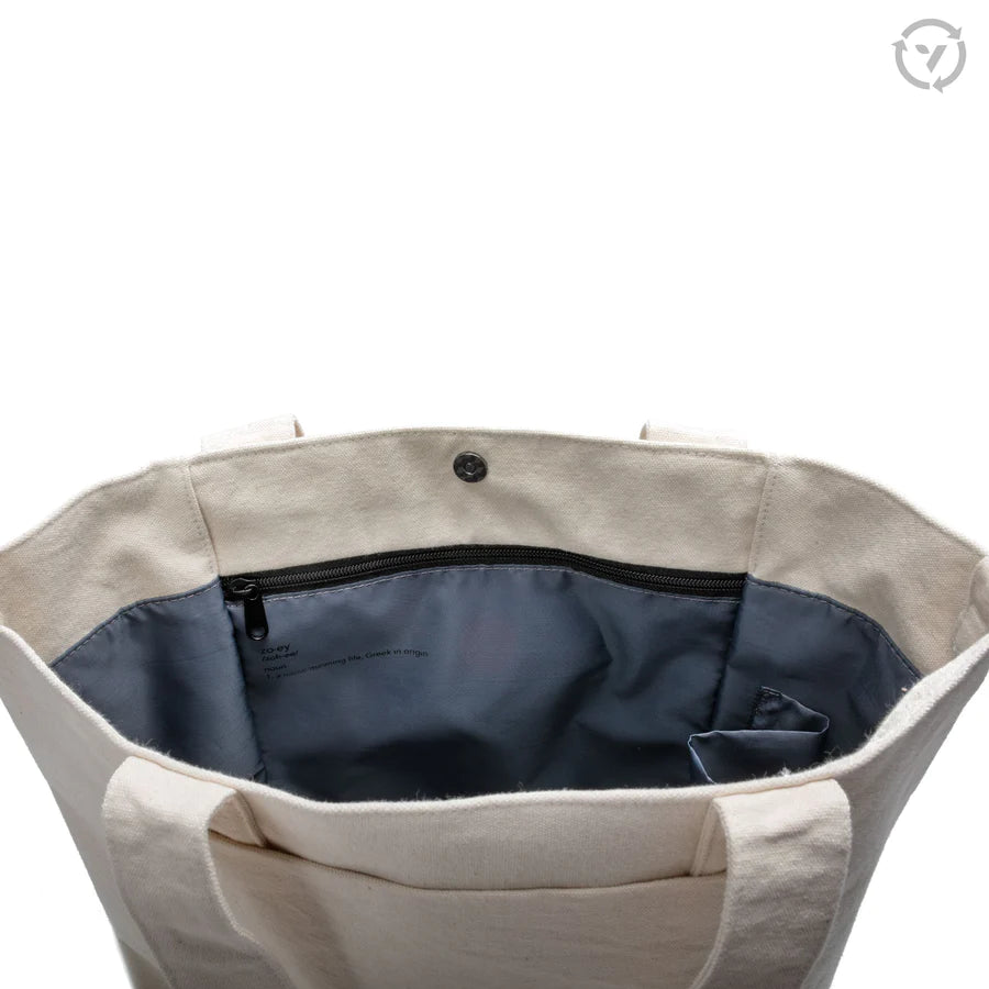 VOORAY Zoey Tote - Natural Cotton
