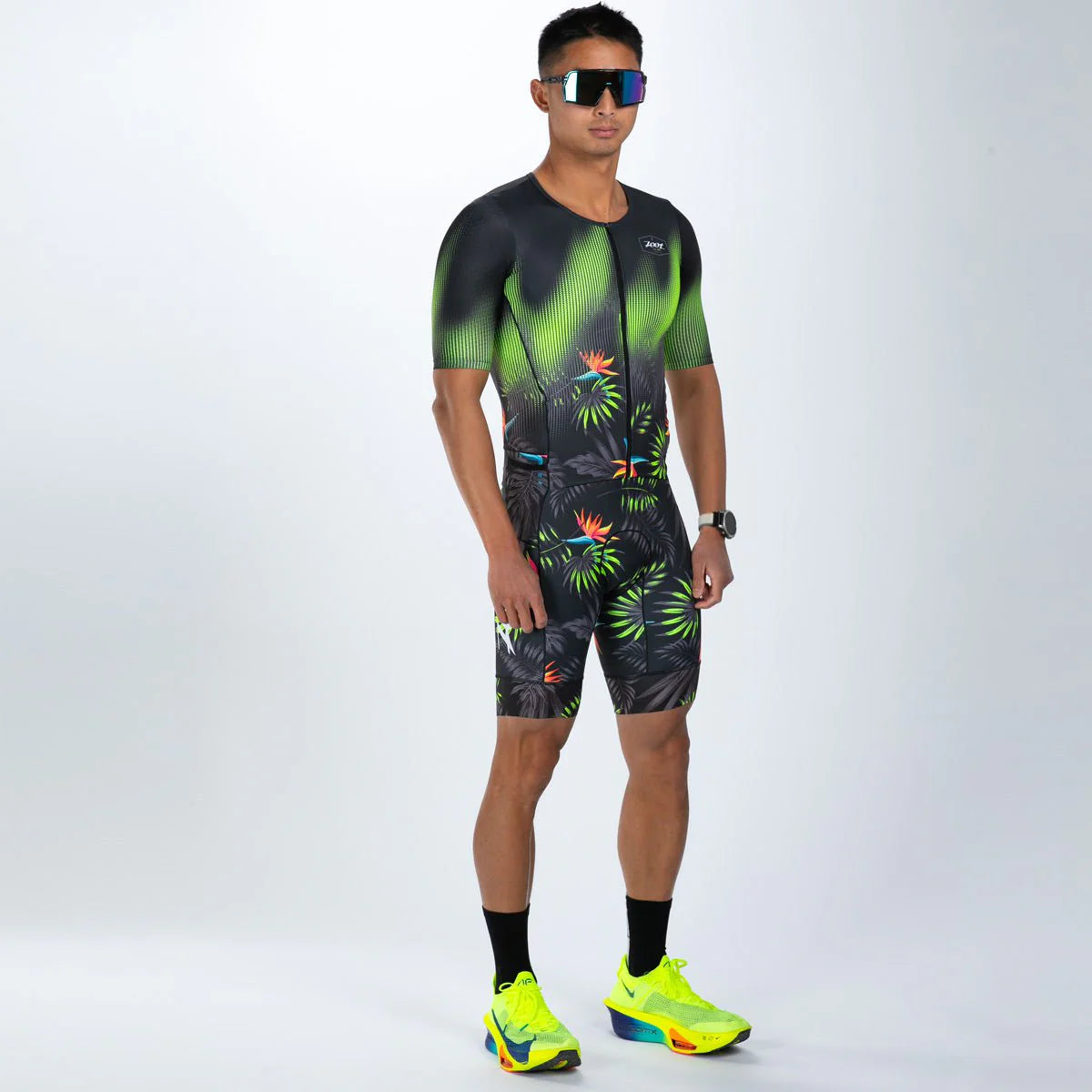 ZOOT Men's Tri AERO FZ Racesuit - Tropical Magic