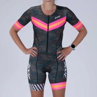 ZOOT Women's Ltd Tri Aero Full Zip Racesuit - Cali Camo