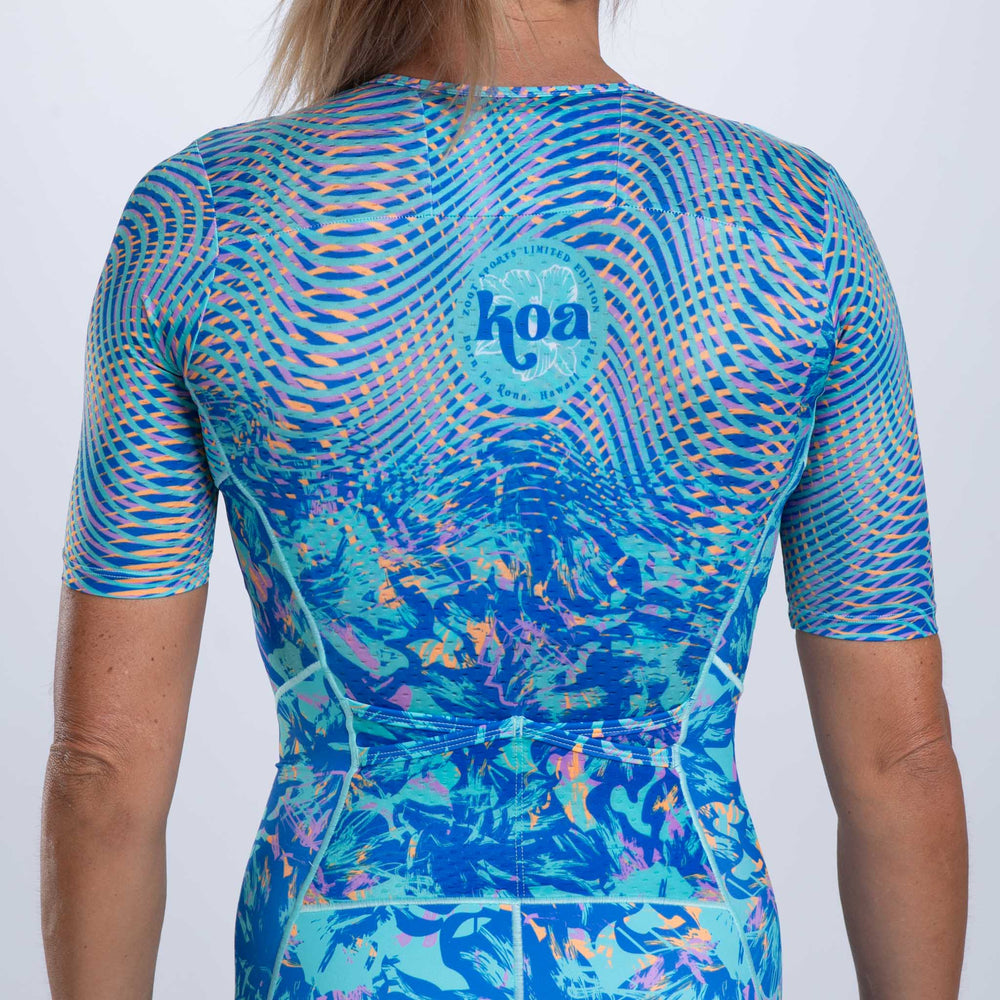 ZOOT Women's Ltd Tri Aero Full Zip Racesuit - KOA BLUE
