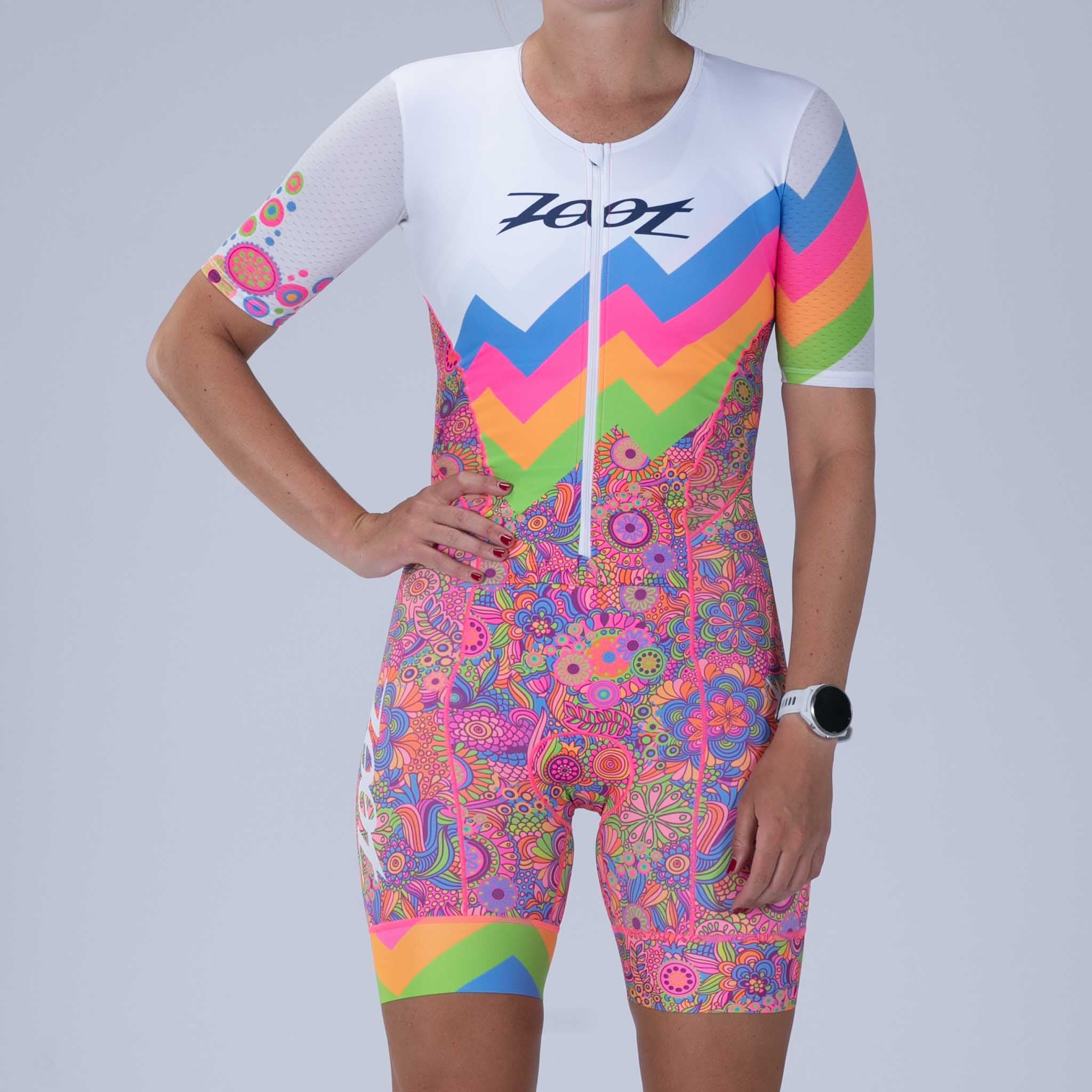 ZOOT Women's Ltd Tri Aero Full Zip Racesuit - Salty Groove