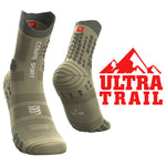Compressport Unisex Pro Racing Socks V3.0 Trail - Dusty Olive ( TSHV3-602 )