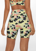 Lorna Jane Hibiscus Hi-Fold No Rise Bike Short - Hibiscus Print