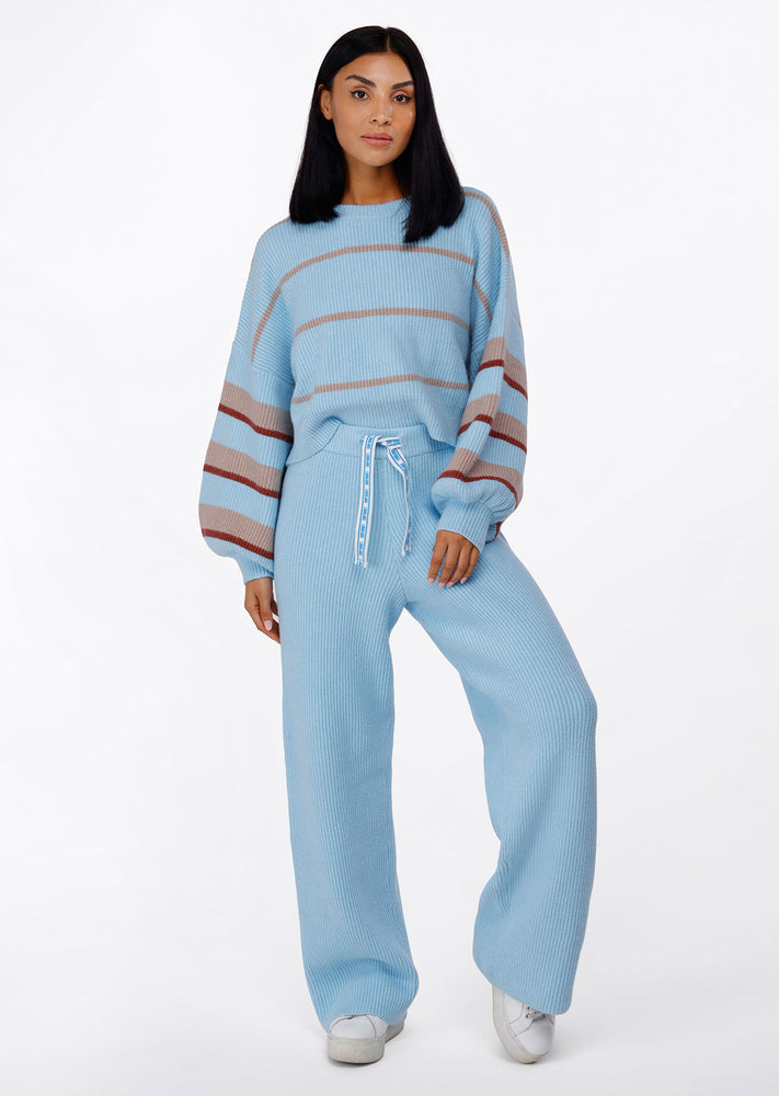 Lorna Jane Merino Cropped Stripe Knit - Leisure Stripe