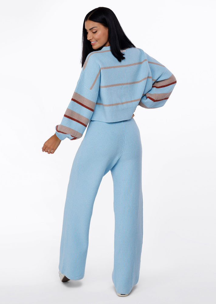 Lorna Jane Merino Cropped Stripe Knit - Leisure Stripe