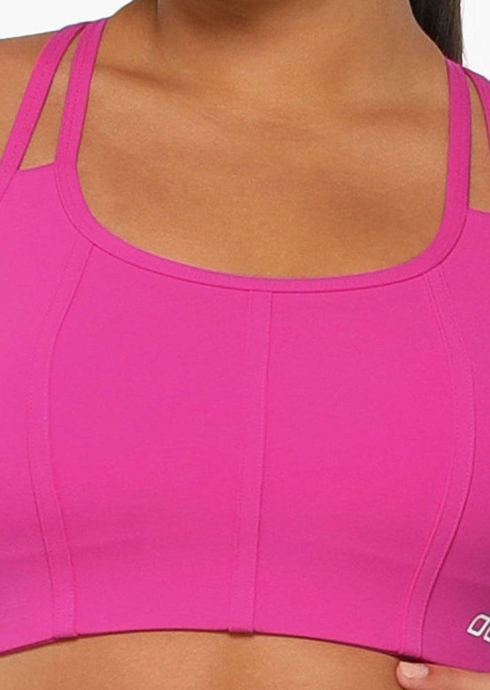 Lorna Jane Structured Support Eco Sports Bra - Bright Pink